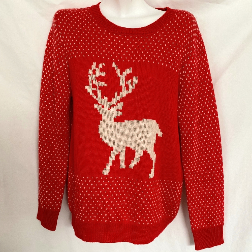 Mak Ugly Christmas Sweater Aceilic Knit  Large